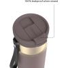 imageContigo DualSip 24 oz Stainless Steel VacuumInsulated Water Bottle with Carry Strap amp 2in1 Leakproof Lid Straw or Spout BPAFree amp LeadFree Dishwasher SafeTerra Champagne