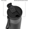 imageContigo DualSip 24 oz Stainless Steel VacuumInsulated Water Bottle with Carry Strap amp 2in1 Leakproof Lid Straw or Spout BPAFree amp LeadFree Dishwasher SafeLicorice Gunmetal