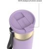 imageContigo DualSip 24 oz Stainless Steel VacuumInsulated Water Bottle with Carry Strap amp 2in1 Leakproof Lid Straw or Spout BPAFree amp LeadFree Dishwasher SafePurple Carrot Champagne