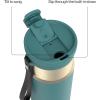 imageContigo DualSip 24 oz Stainless Steel VacuumInsulated Water Bottle with Carry Strap amp 2in1 Leakproof Lid Straw or Spout BPAFree amp LeadFree Dishwasher SafeMineral Teal Champagne