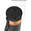 imageContigo DualSip 24 oz Stainless Steel VacuumInsulated Water Bottle with Carry Strap amp 2in1 Leakproof Lid Straw or Spout BPAFree amp LeadFree Dishwasher SafeLicorice Bronze