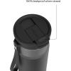 imageContigo DualSip 24 oz Stainless Steel VacuumInsulated Water Bottle with Carry Strap amp 2in1 Leakproof Lid Straw or Spout BPAFree amp LeadFree Dishwasher SafeLicorice Gunmetal