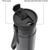imageContigo DualSip 28 oz Leakproof Plastic Water Bottle with Carrying Strap and 2Way Lid Drink From Straw or Spout 100 Leakproof Durable and Lightweight Tritan Bottle BPAFree and Dishwasher SafeLicorice