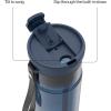 imageContigo DualSip 28 oz Leakproof Plastic Water Bottle with Carrying Strap and 2Way Lid Drink From Straw or Spout 100 Leakproof Durable and Lightweight Tritan Bottle BPAFree and Dishwasher SafeAbyss