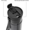 imageContigo DualSip 28 oz Leakproof Plastic Water Bottle with Carrying Strap and 2Way Lid Drink From Straw or Spout 100 Leakproof Durable and Lightweight Tritan Bottle BPAFree and Dishwasher SafeLicorice
