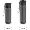 imageContigo DualSip 28 oz Leakproof Plastic Water Bottle with Carrying Strap and 2Way Lid Drink From Straw or Spout 100 Leakproof Durable and Lightweight Tritan Bottle BPAFree and Dishwasher SafeLicorice