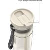 imageContigo DualSip 28 oz Leakproof Plastic Water Bottle with Carrying Strap and 2Way Lid Drink From Straw or Spout 100 Leakproof Durable and Lightweight Tritan Bottle BPAFree and Dishwasher SafeOatmilk Champagne