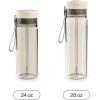 imageContigo DualSip 28 oz Leakproof Plastic Water Bottle with Carrying Strap and 2Way Lid Drink From Straw or Spout 100 Leakproof Durable and Lightweight Tritan Bottle BPAFree and Dishwasher SafeOatmilk Champagne