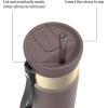 imageContigo SnapSeal 16 oz Stainless Steel VacuumInsulated Water Bottle with Leakproof AutoClose Lid StrawCompatible amp Carry Strap BPAFree amp LeadFree Dishwasher SafeTerra Champagne
