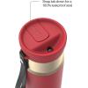 imageContigo SnapSeal 16 oz Stainless Steel VacuumInsulated Water Bottle with Leakproof AutoClose Lid StrawCompatible amp Carry Strap BPAFree amp LeadFree Dishwasher SafeGoji Berry Champagne
