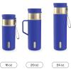 imageContigo SnapSeal 16 oz Stainless Steel VacuumInsulated Water Bottle with Leakproof AutoClose Lid StrawCompatible amp Carry Strap BPAFree amp LeadFree Dishwasher SafeWild Indigo Champagne