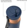 imageContigo SnapSeal 16 oz Stainless Steel VacuumInsulated Water Bottle with Leakproof AutoClose Lid StrawCompatible amp Carry Strap BPAFree amp LeadFree Dishwasher SafeAbyss Bronze