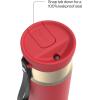 imageContigo SnapSeal 16 oz Stainless Steel VacuumInsulated Water Bottle with Leakproof AutoClose Lid StrawCompatible amp Carry Strap BPAFree amp LeadFree Dishwasher SafeGoji Berry Champagne
