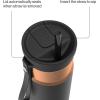 imageContigo SnapSeal 16 oz Stainless Steel VacuumInsulated Water Bottle with Leakproof AutoClose Lid StrawCompatible amp Carry Strap BPAFree amp LeadFree Dishwasher SafeLicorice Bronze