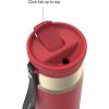 imageContigo SnapSeal 16 oz Stainless Steel VacuumInsulated Water Bottle with Leakproof AutoClose Lid StrawCompatible amp Carry Strap BPAFree amp LeadFree Dishwasher SafeGoji Berry Champagne