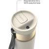 imageContigo SnapSeal 16 oz Stainless Steel VacuumInsulated Water Bottle with Leakproof AutoClose Lid StrawCompatible amp Carry Strap BPAFree amp LeadFree Dishwasher SafeOatmilk Champagne