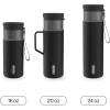 imageContigo SnapSeal 16 oz Stainless Steel VacuumInsulated Water Bottle with Leakproof AutoClose Lid StrawCompatible amp Carry Strap BPAFree amp LeadFree Dishwasher SafeLicorice Gunmetal