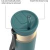 imageContigo SnapSeal 16 oz Stainless Steel VacuumInsulated Water Bottle with Leakproof AutoClose Lid StrawCompatible amp Carry Strap BPAFree amp LeadFree Dishwasher SafeMineral Teal Champagne
