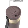 imageContigo SnapSeal 16 oz Stainless Steel VacuumInsulated Water Bottle with Leakproof AutoClose Lid StrawCompatible amp Carry Strap BPAFree amp LeadFree Dishwasher SafeTerra Champagne