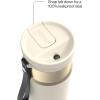imageContigo SnapSeal 16 oz Stainless Steel VacuumInsulated Water Bottle with Leakproof AutoClose Lid StrawCompatible amp Carry Strap BPAFree amp LeadFree Dishwasher SafeOatmilk Champagne