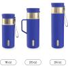 imageContigo SnapSeal 16 oz Stainless Steel VacuumInsulated Water Bottle with Leakproof AutoClose Lid StrawCompatible amp Carry Strap BPAFree amp LeadFree Dishwasher SafeWild Indigo Champagne