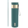 imageContigo SnapSeal 16 oz Stainless Steel VacuumInsulated Water Bottle with Leakproof AutoClose Lid StrawCompatible amp Carry Strap BPAFree amp LeadFree Dishwasher SafeMineral Teal Champagne