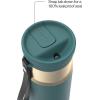 imageContigo SnapSeal 16 oz Stainless Steel VacuumInsulated Water Bottle with Leakproof AutoClose Lid StrawCompatible amp Carry Strap BPAFree amp LeadFree Dishwasher SafeMineral Teal Champagne