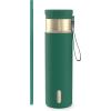 imageContigo SnapSeal 16 oz Stainless Steel VacuumInsulated Water Bottle with Leakproof AutoClose Lid StrawCompatible amp Carry Strap BPAFree amp LeadFree Dishwasher SafeDark Emerald Champagne