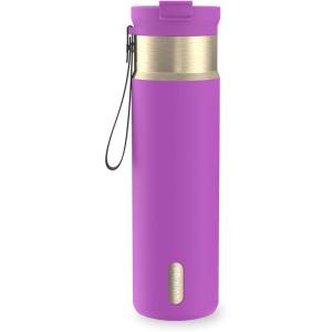 imageContigo DualSip 24 oz Stainless Steel VacuumInsulated Water Bottle with Carry Strap amp 2in1 Leakproof Lid Straw or Spout BPAFree amp LeadFree Dishwasher SafeGalactic Champagne