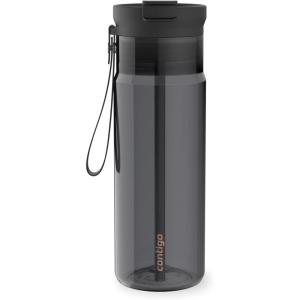 imageContigo DualSip 28 oz Leakproof Plastic Water Bottle with Carrying Strap and 2Way Lid Drink From Straw or Spout 100 Leakproof Durable and Lightweight Tritan Bottle BPAFree and Dishwasher SafeLicorice