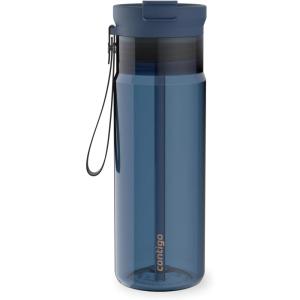 imageContigo DualSip 28 oz Leakproof Plastic Water Bottle with Carrying Strap and 2Way Lid Drink From Straw or Spout 100 Leakproof Durable and Lightweight Tritan Bottle BPAFree and Dishwasher SafeAbyss
