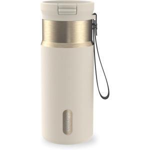 imageContigo SnapSeal 16 oz Stainless Steel VacuumInsulated Water Bottle with Leakproof AutoClose Lid StrawCompatible amp Carry Strap BPAFree amp LeadFree Dishwasher SafeOatmilk Champagne