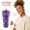 imageContigo x Ally Love Shake amp Go Tumbler Autoclose Lid Leak Proof 20oz LicoriceViolet