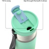 image:imageContigo DualSip 16 oz Compact Stainless Steel VacuumInsulated Water Bottle with 2in1 Leakproof Lid Straw or Spout BPAFree amp LeadFree Dishwasher SafeMint Spark