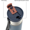 image:imageContigo DualSip 16 oz Compact Stainless Steel VacuumInsulated Water Bottle with 2in1 Leakproof Lid Straw or Spout BPAFree amp LeadFree Dishwasher SafeCopper Horizon