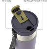 image:imageContigo DualSip 16 oz Compact Stainless Steel VacuumInsulated Water Bottle with 2in1 Leakproof Lid Straw or Spout BPAFree amp LeadFree Dishwasher SafeStarlight Vines