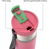 image:imageContigo DualSip 16 oz Compact Stainless Steel VacuumInsulated Water Bottle with 2in1 Leakproof Lid Straw or Spout BPAFree amp LeadFree Dishwasher SafeSparkgleam