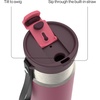 image:imageContigo DualSip 16 oz Compact Stainless Steel VacuumInsulated Water Bottle with 2in1 Leakproof Lid Straw or Spout BPAFree amp LeadFree Dishwasher SafeElectric Bloom