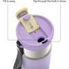 image:imageContigo DualSip 16 oz Compact Stainless Steel VacuumInsulated Water Bottle with 2in1 Leakproof Lid Straw or Spout BPAFree amp LeadFree Dishwasher SafeLilac Pulse