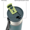 image:imageContigo DualSip 16 oz Compact Stainless Steel VacuumInsulated Water Bottle with 2in1 Leakproof Lid Straw or Spout BPAFree amp LeadFree Dishwasher SafeGlowstone