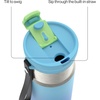 image:imageContigo DualSip 16 oz Compact Stainless Steel VacuumInsulated Water Bottle with 2in1 Leakproof Lid Straw or Spout BPAFree amp LeadFree Dishwasher SafeGlacial Blink