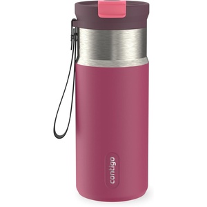 image:imageContigo DualSip 16 oz Compact Stainless Steel VacuumInsulated Water Bottle with 2in1 Leakproof Lid Straw or Spout BPAFree amp LeadFree Dishwasher SafeElectric Bloom