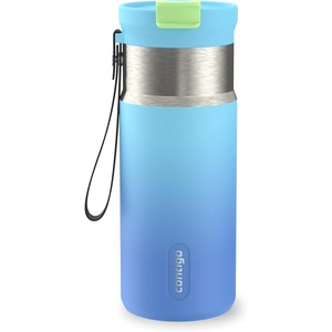 image:imageContigo DualSip 16 oz Compact Stainless Steel VacuumInsulated Water Bottle with 2in1 Leakproof Lid Straw or Spout BPAFree amp LeadFree Dishwasher SafeGlacial Blink